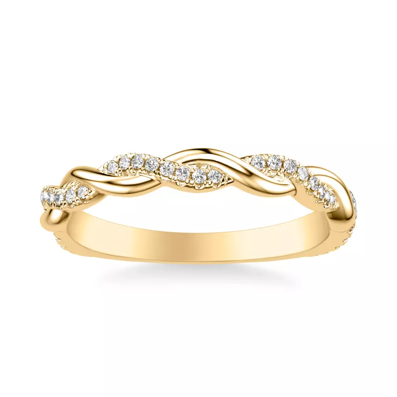 18K Yellow Gold Darcy Diamond Twist Band