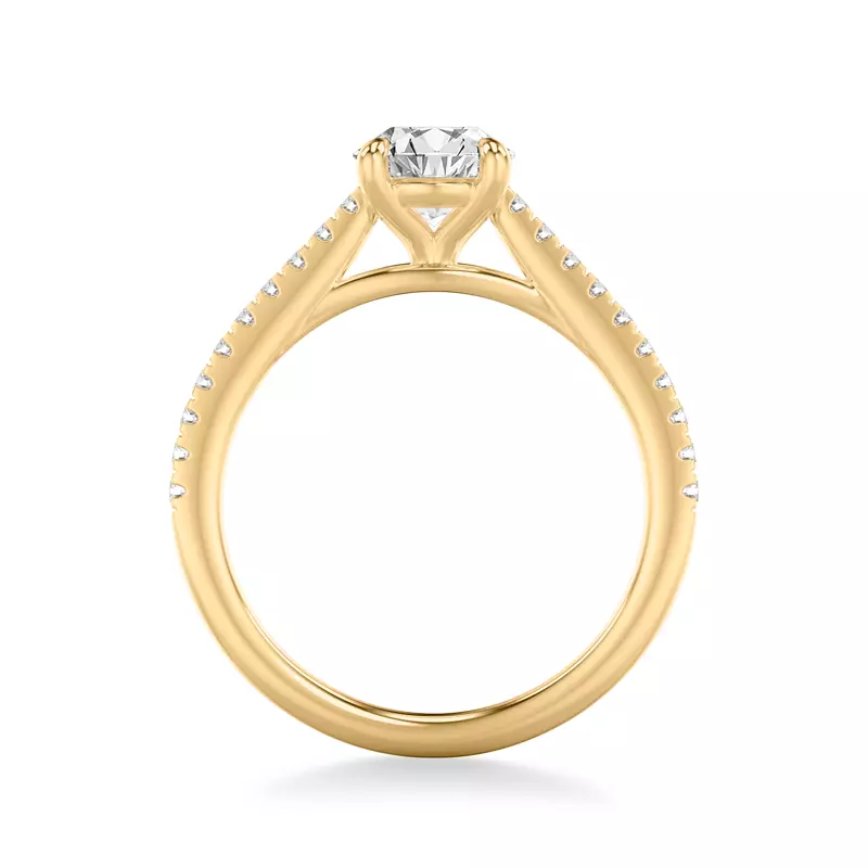 18K Yellow Gold Manon Diamond Adorned Engagement Ring