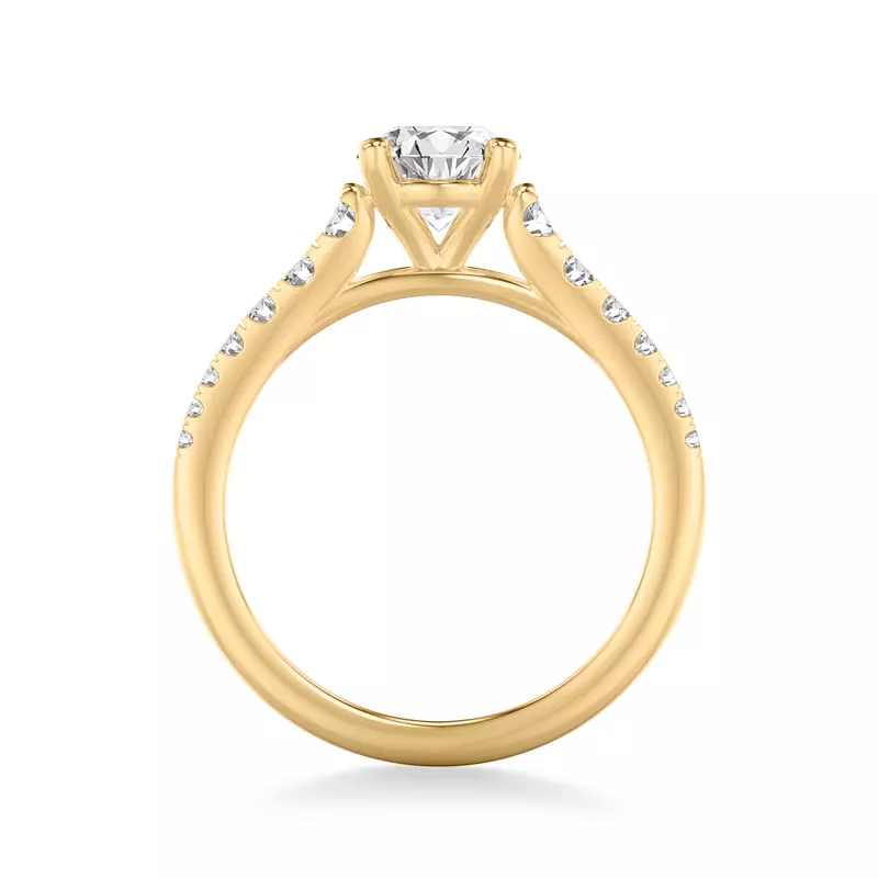 18K Yellow Gold Elina Classic Diamond Engagement Ring