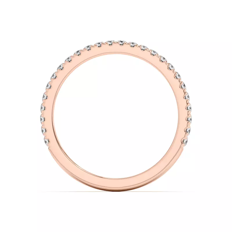 14K Rose Gold Hope Classic Pavé Matching Wedding Band