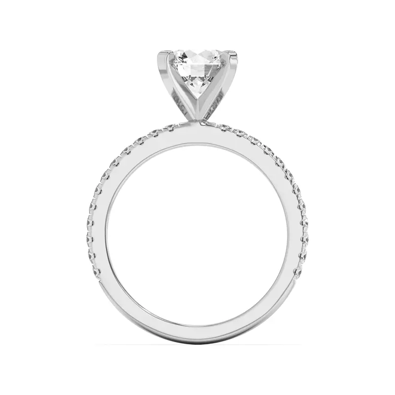 14K White Gold Hope Classic Pavé Engagement Ring