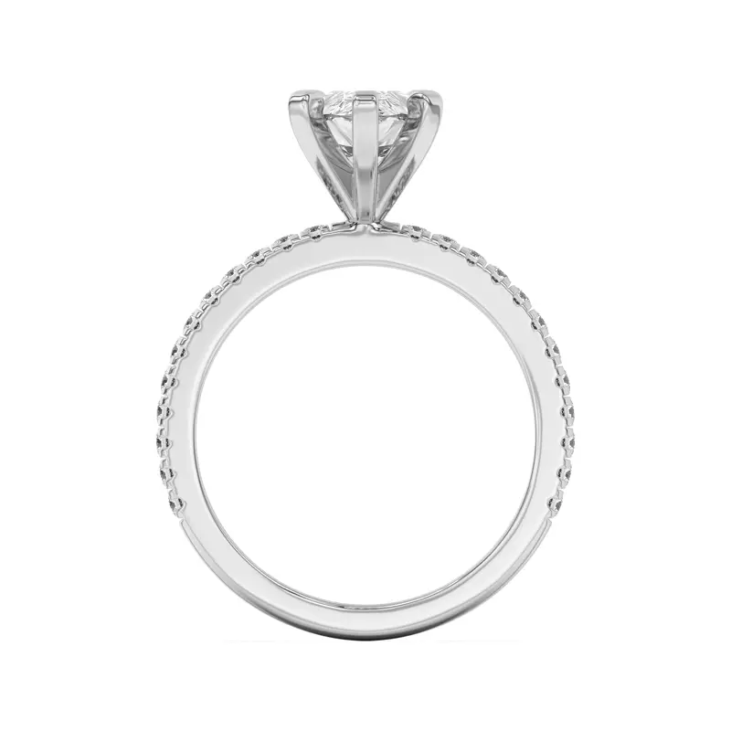 14K White Gold Hope Classic Pavé Engagement Ring