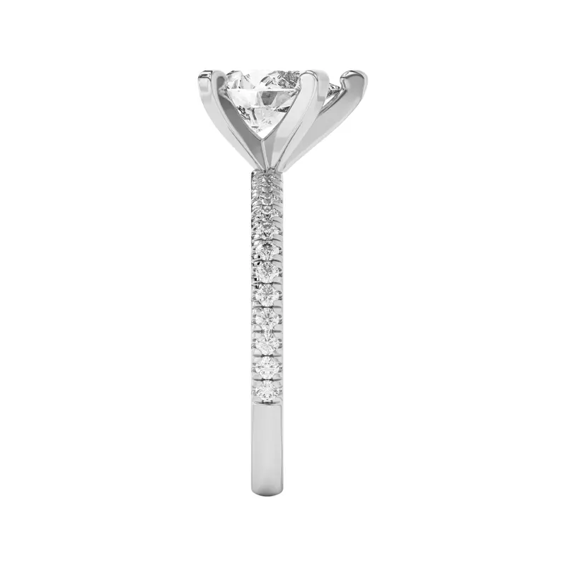 14K White Gold Hope Classic Pavé Engagement Ring
