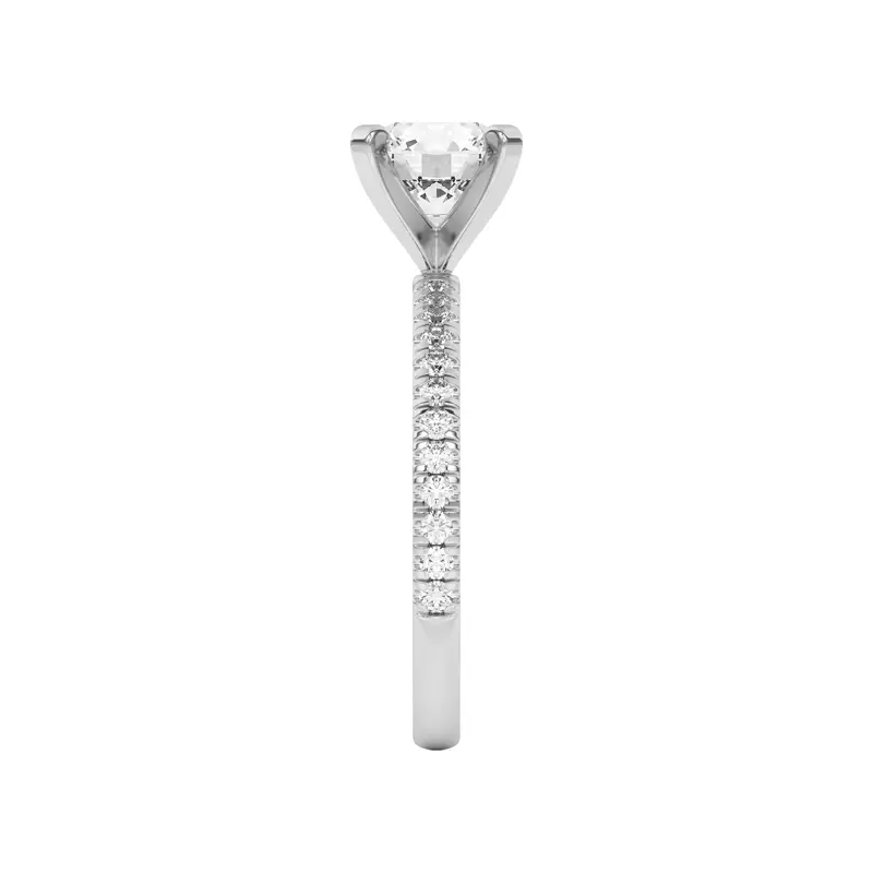 Platinum Hope Classic Pavé Engagement Ring