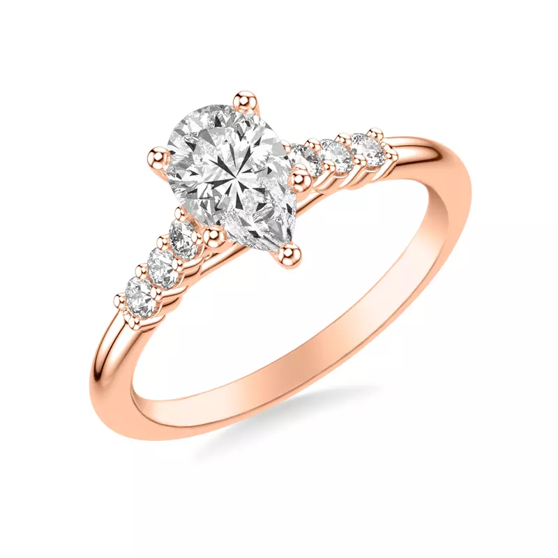 14K Rose Gold Elizabeth Diamond Engagement Ring