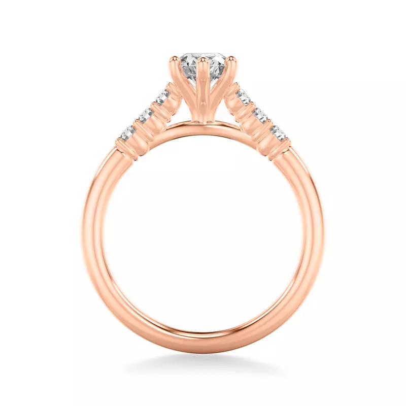 14K Rose Gold Elizabeth Diamond Engagement Ring