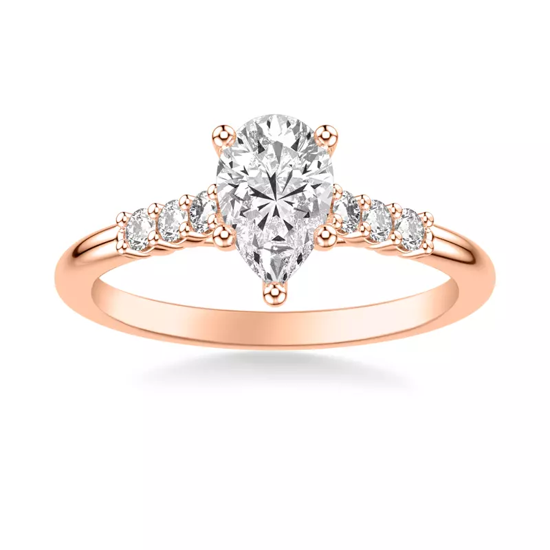 14K Rose Gold Elizabeth Diamond Engagement Ring