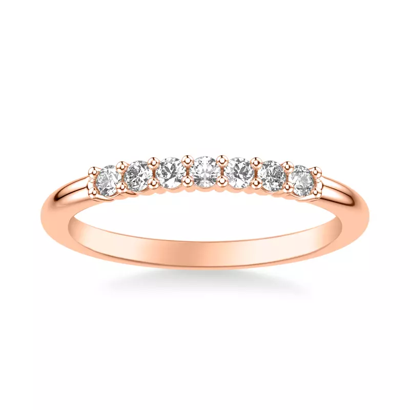 14K Rose Gold Elizabeth Diamond Matching Wedding Band
