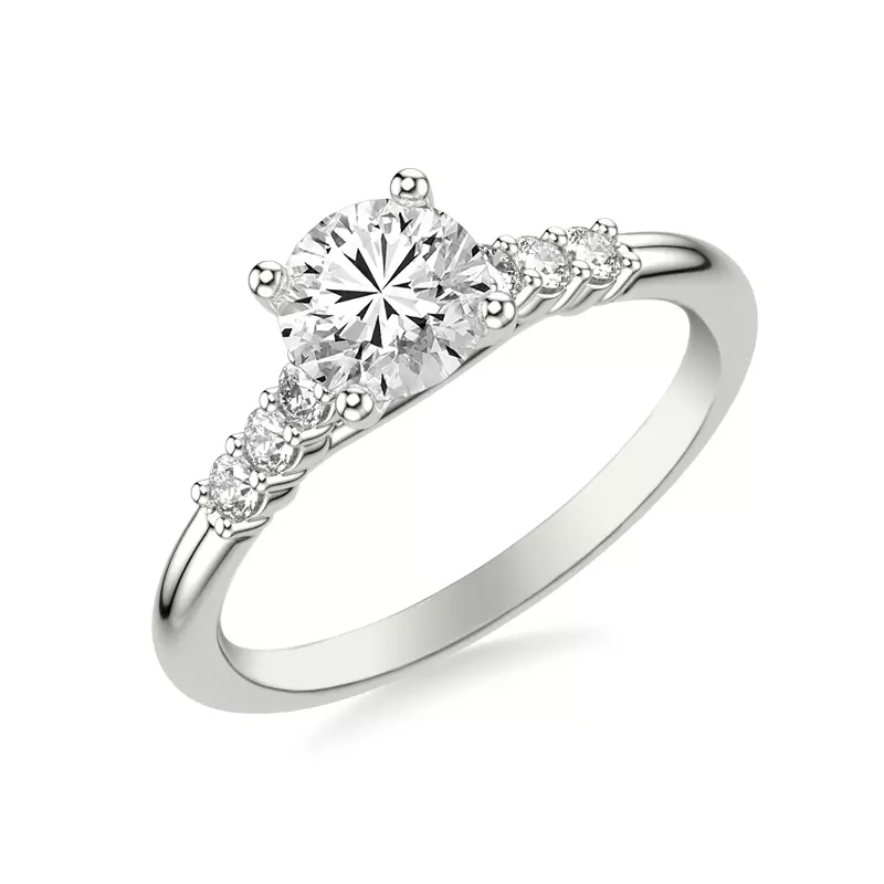 14K White Gold Elizabeth Diamond Engagement Ring