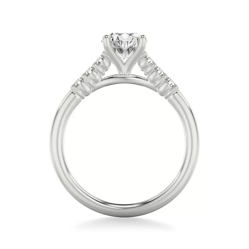 14K White Gold Elizabeth Diamond Engagement Ring