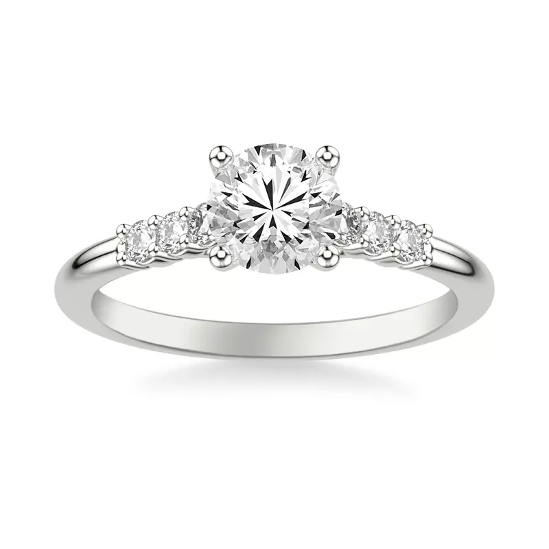 14K White Gold Elizabeth Diamond Engagement Ring