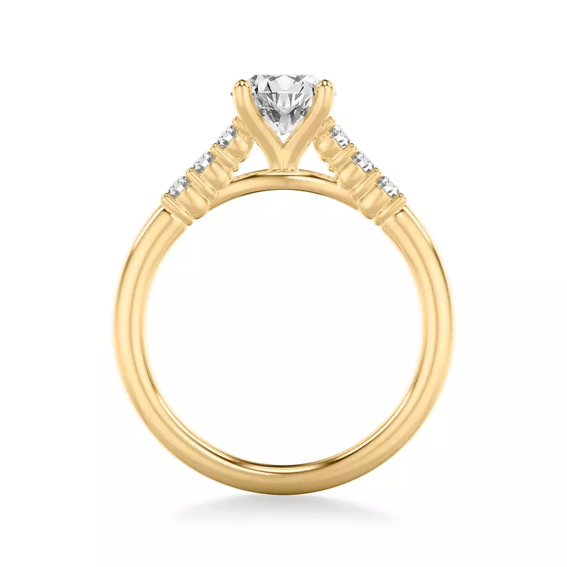 14K Yellow Gold Elizabeth Diamond Engagement Ring