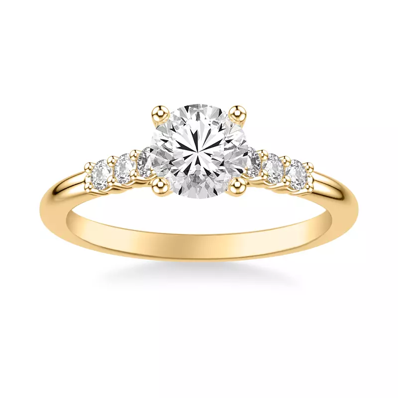 14K Yellow Gold Elizabeth Diamond Engagement Ring