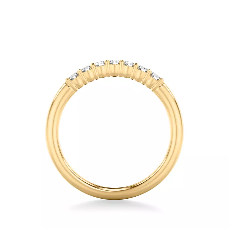 14K Yellow Gold Elizabeth Diamond Matching Wedding Band