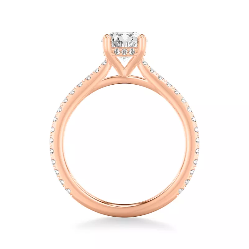 14K Rose Gold Caroline Classic Diamond Engagement Ring