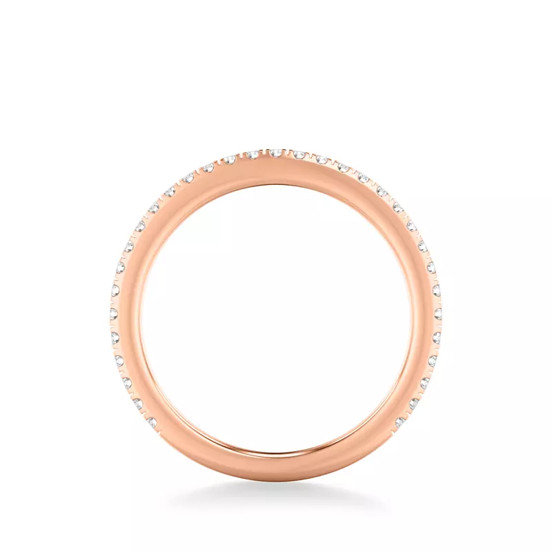 14K Rose Gold Caroline Pavé Diamond Band