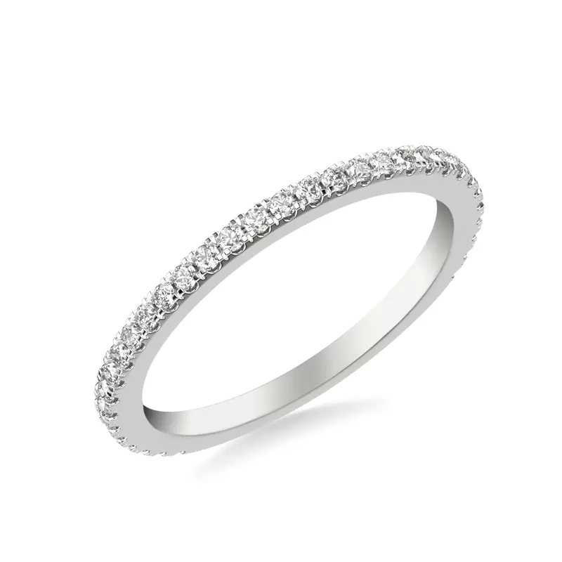14K White Gold Caroline Pavé Diamond Band