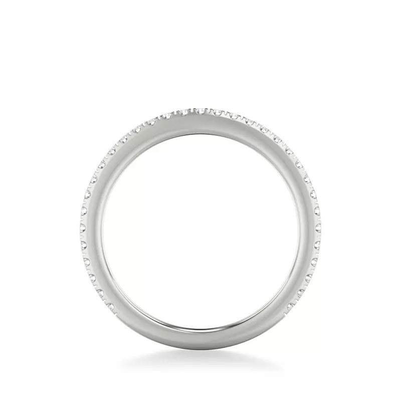 14K White Gold Caroline Pavé Diamond Band