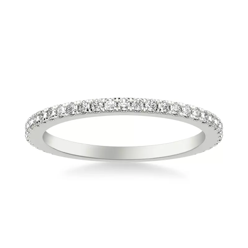 14K White Gold Caroline Pavé Diamond Band
