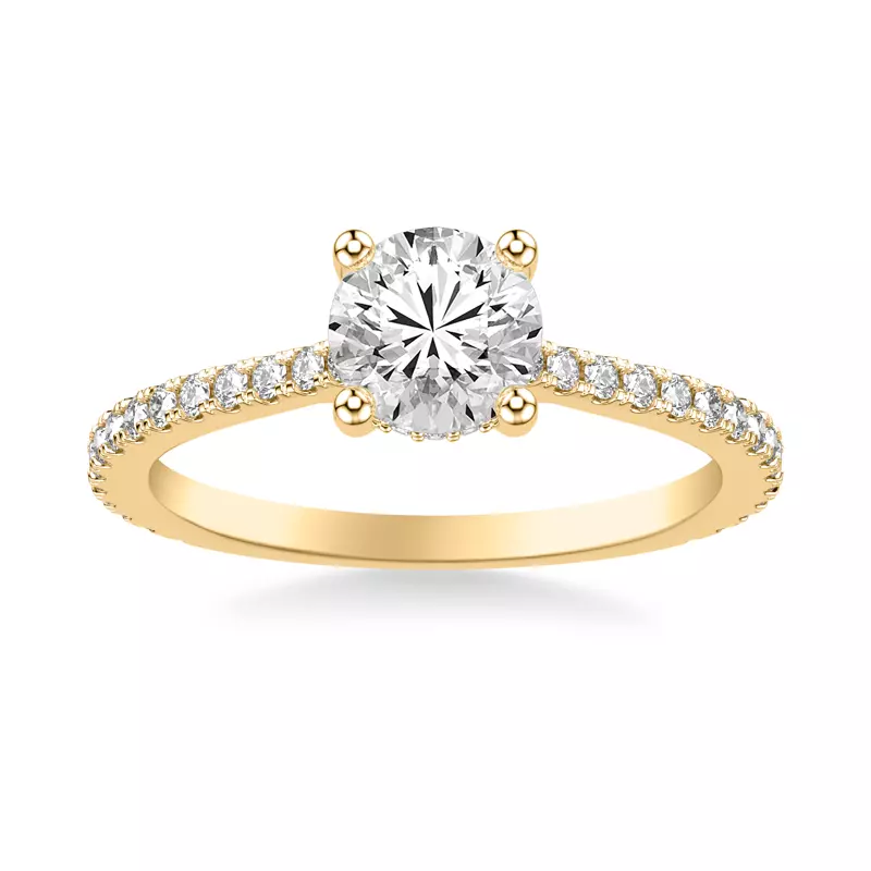 14K Yellow Gold Caroline Classic Diamond Engagement Ring