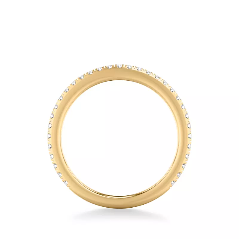 14K Yellow Gold Caroline Pavé Diamond Band