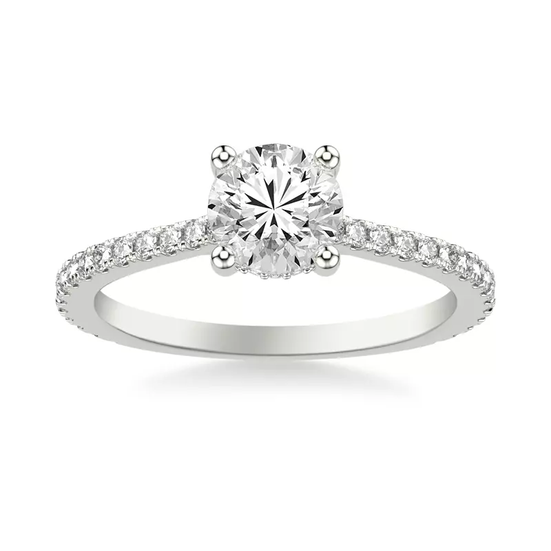 18K White Gold Caroline Classic Diamond Engagement Ring