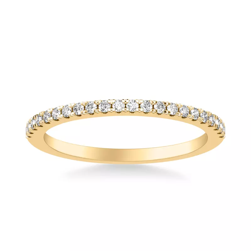 14K Yellow Gold Royalty Pavé Diamond Band