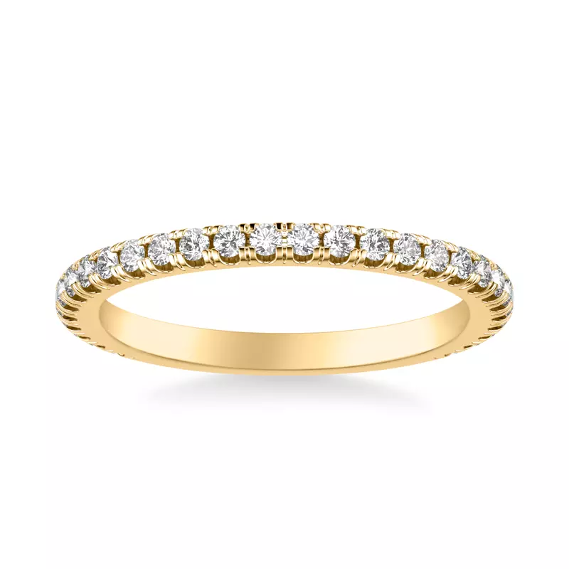 18K Yellow Gold Dianne Classic Pavé Diamond Band