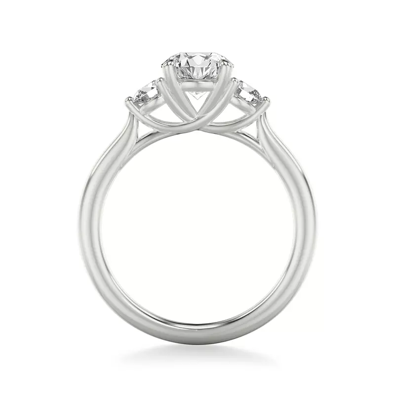 Platinum Dianne Trellis 3-Stone Engagement Ring