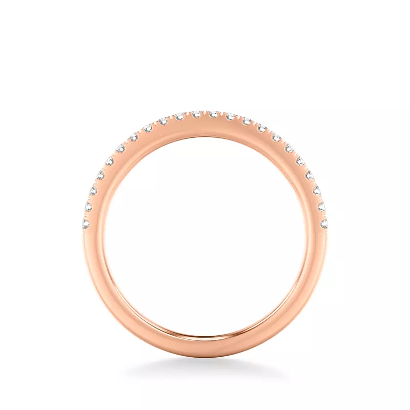 14K Rose Gold Tasha Pavé Diamond Wedding Band