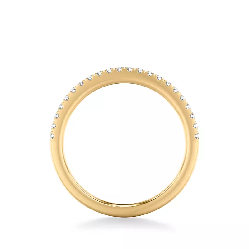 14K Yellow Gold Tasha Pavé Diamond Wedding Band