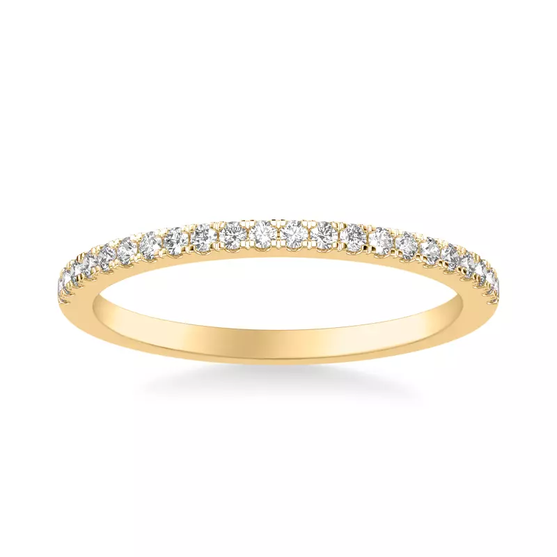 14K Yellow Gold Tasha Pavé Diamond Wedding Band