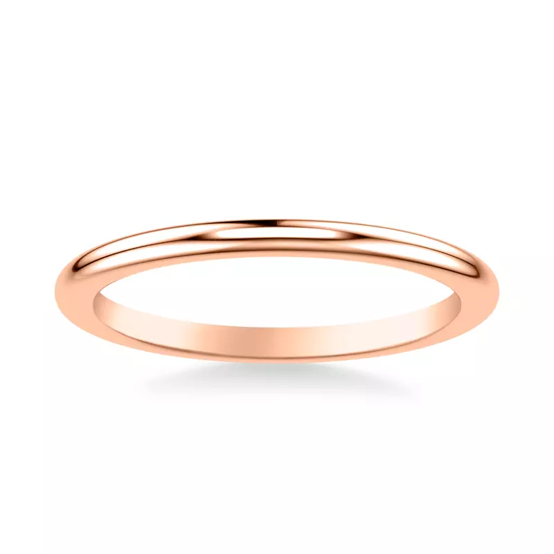 14K Rose Gold Kate Polished Compatible Wedding Band