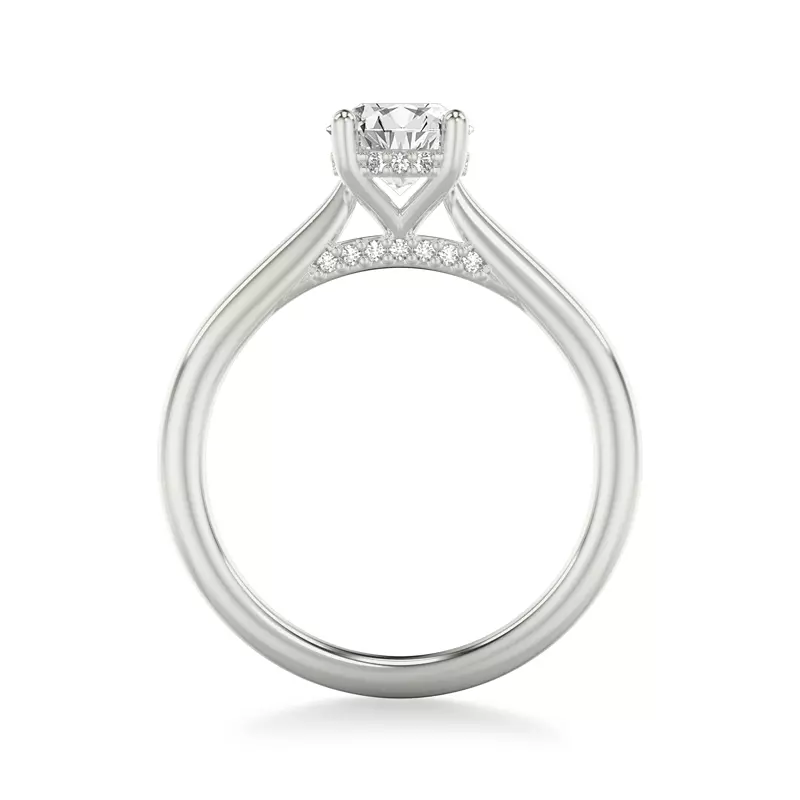 14K White Gold Kate Hidden Halo Diamond Engagement Ring