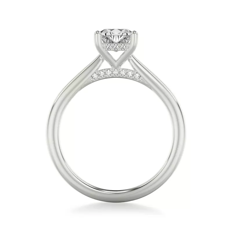 14K White Gold Kate Hidden Halo Diamond Engagement Ring