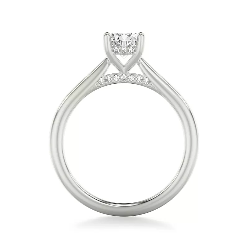 14K White Gold Kate Hidden Halo Diamond Engagement Ring