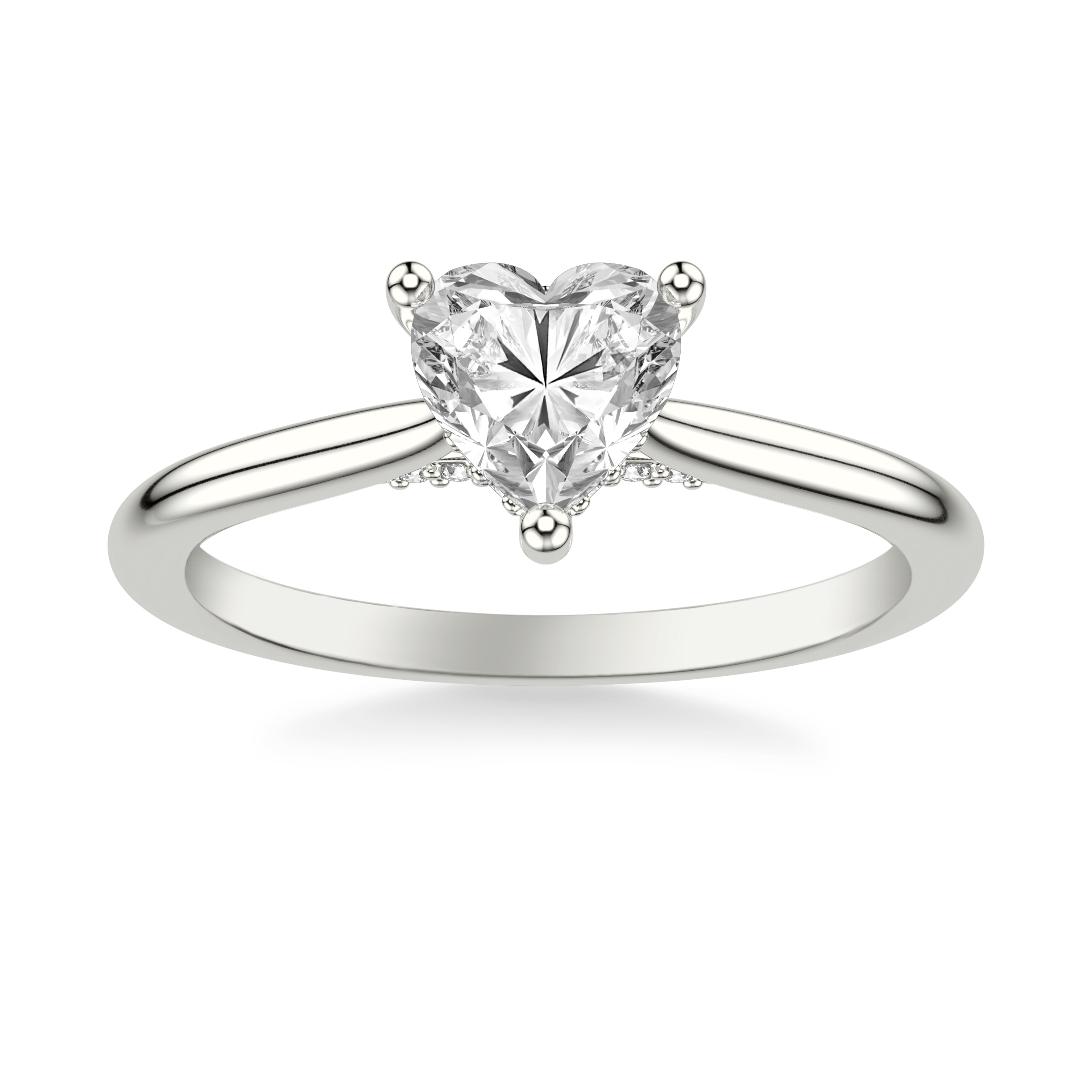 14K White Gold Kate Hidden Halo Diamond Engagement Ring