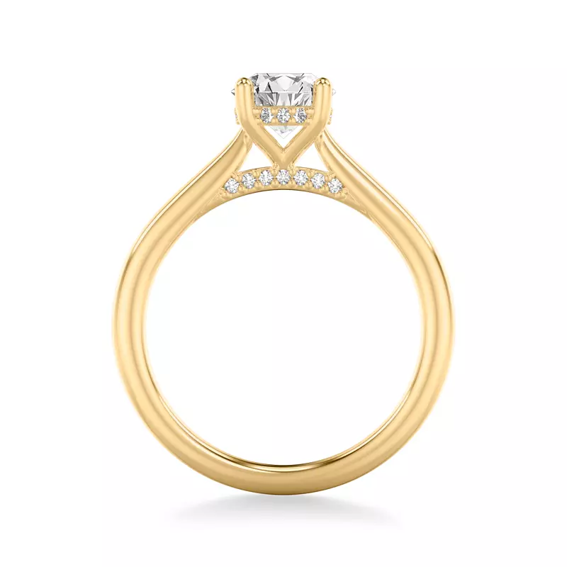 14K Yellow Gold Kate Hidden Halo Diamond Engagement Ring