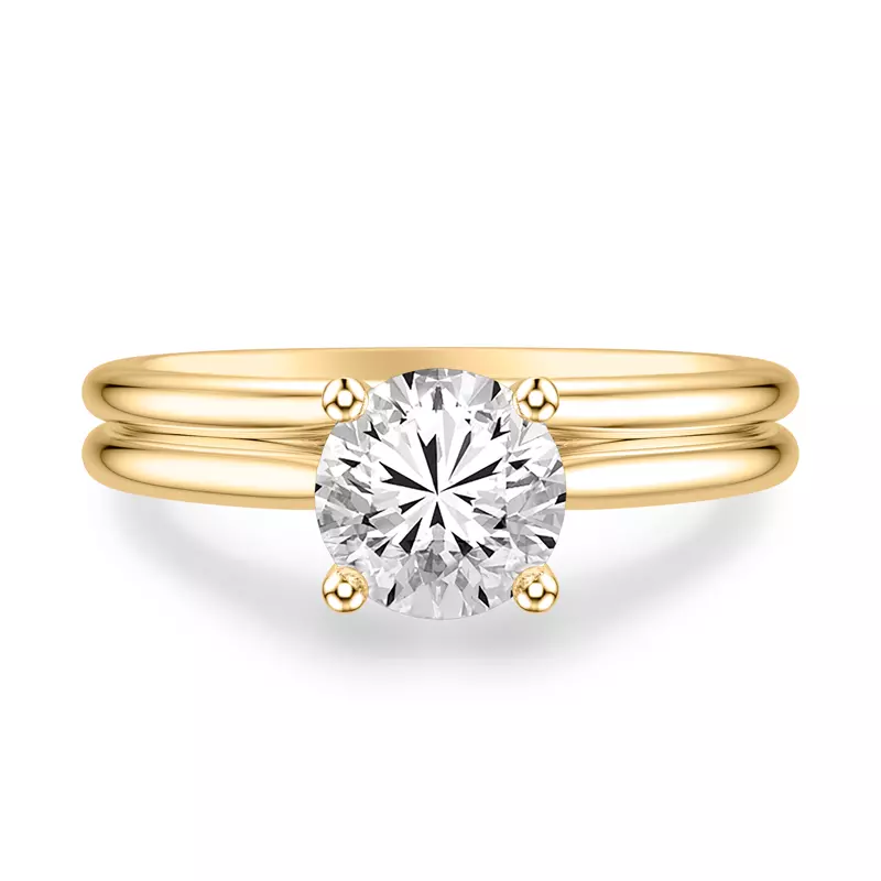 18K Yellow Gold Kate Polished Compatible Wedding Band