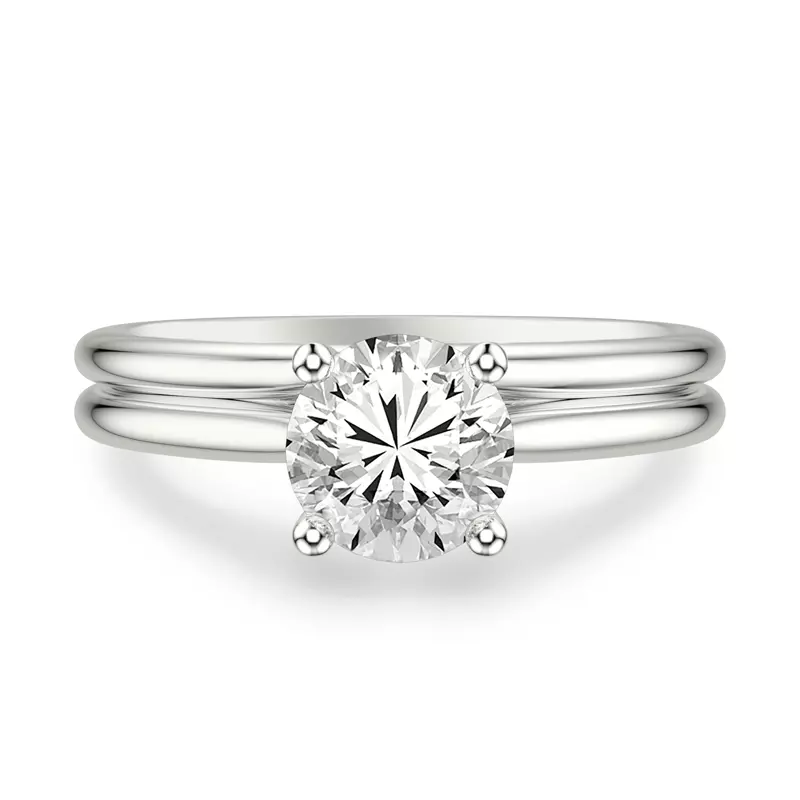 Platinum Kate Polished Compatible Wedding Band