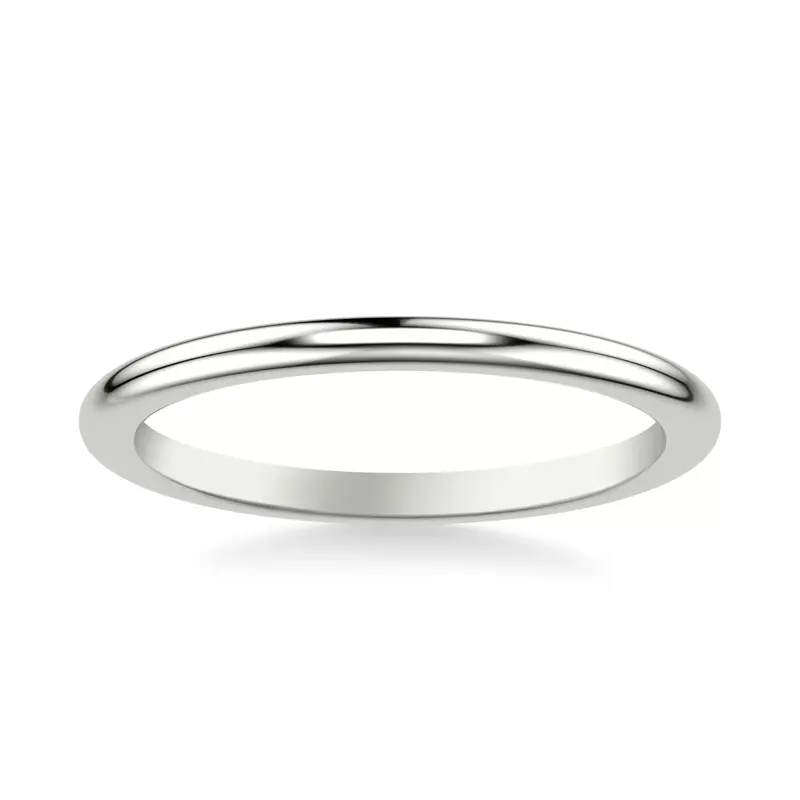 Platinum Kate Polished Compatible Wedding Band