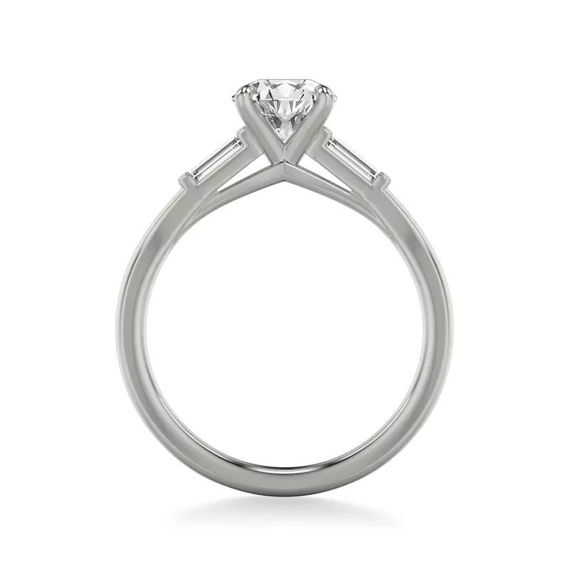 18K White Gold Luisa Classic 3-Stone Engagement Ring
