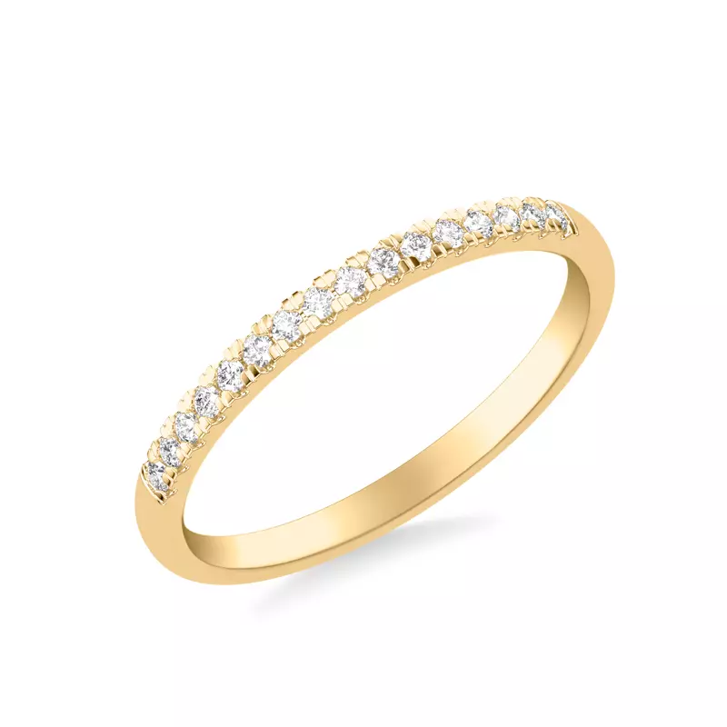 14K Yellow Gold Daphne Pavé Diamond Band