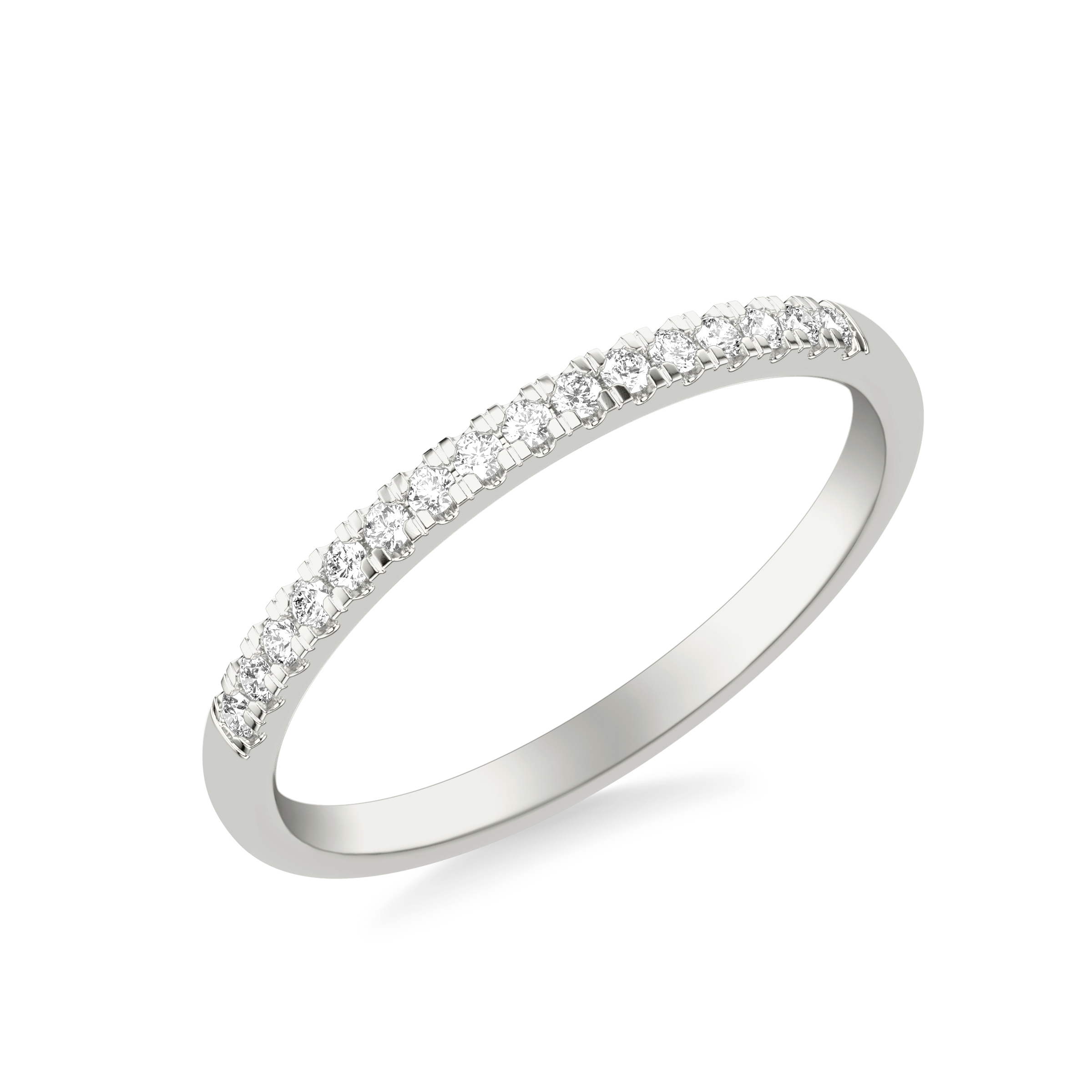 18K White Gold Daphne Pavé Diamond Band