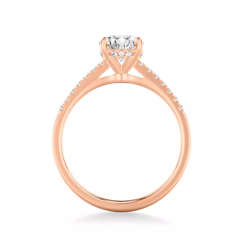 14K Rose Gold Daphne Hidden Halo Engagement Ring