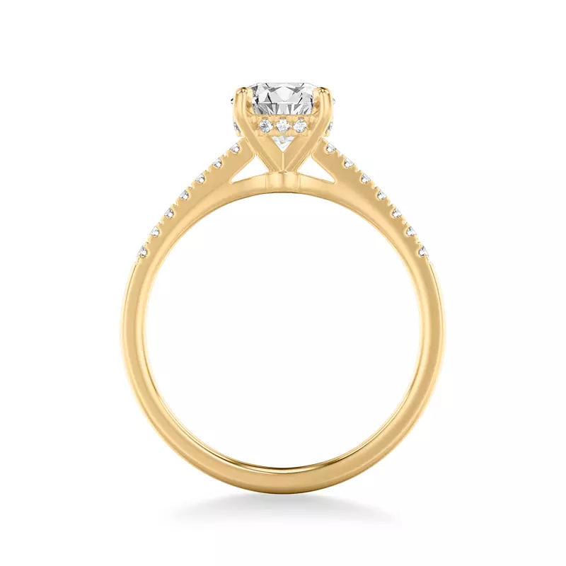 14K Yellow Gold Daphne Hidden Halo Engagement Ring