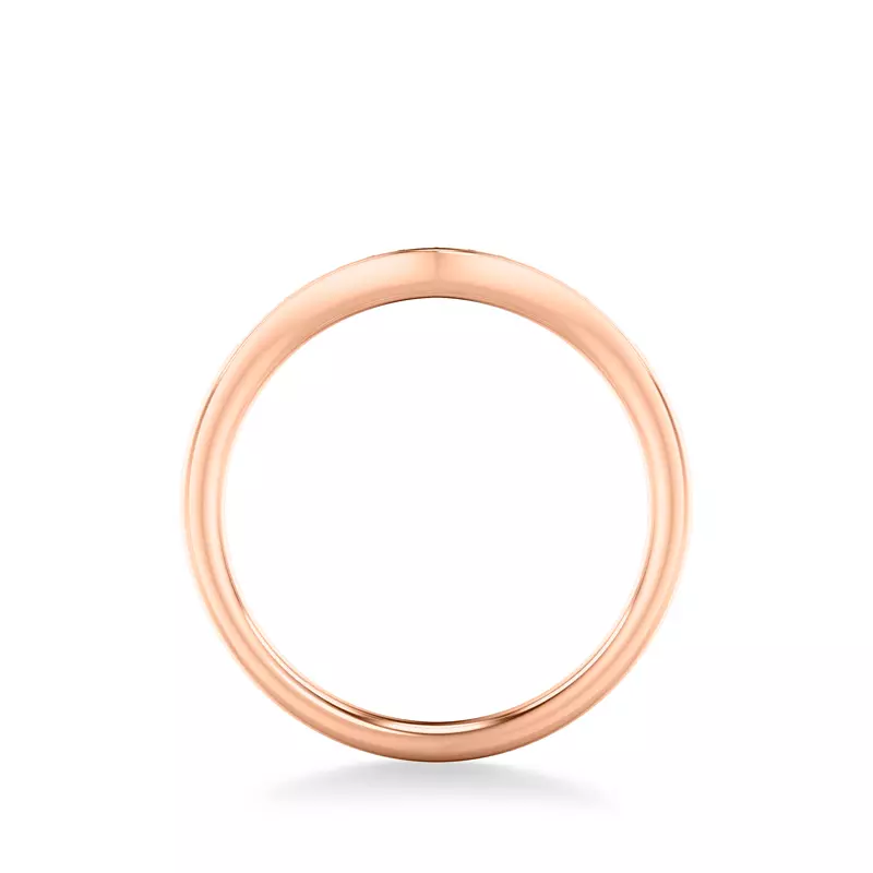 14K Rose Gold Zelda Contoured Diamond Band