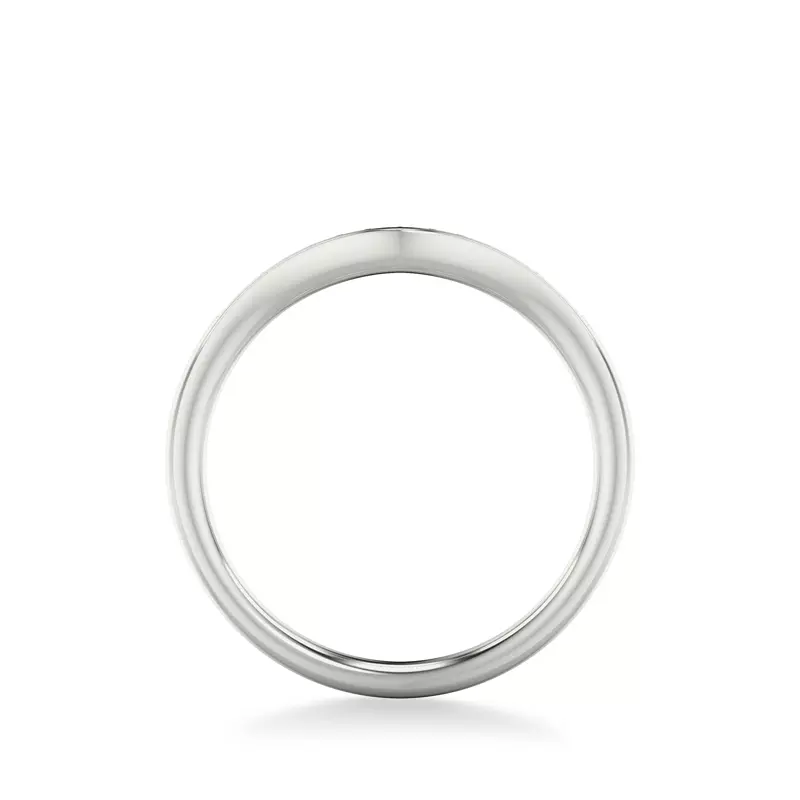 14K White Gold Zelda Contoured Diamond Band
