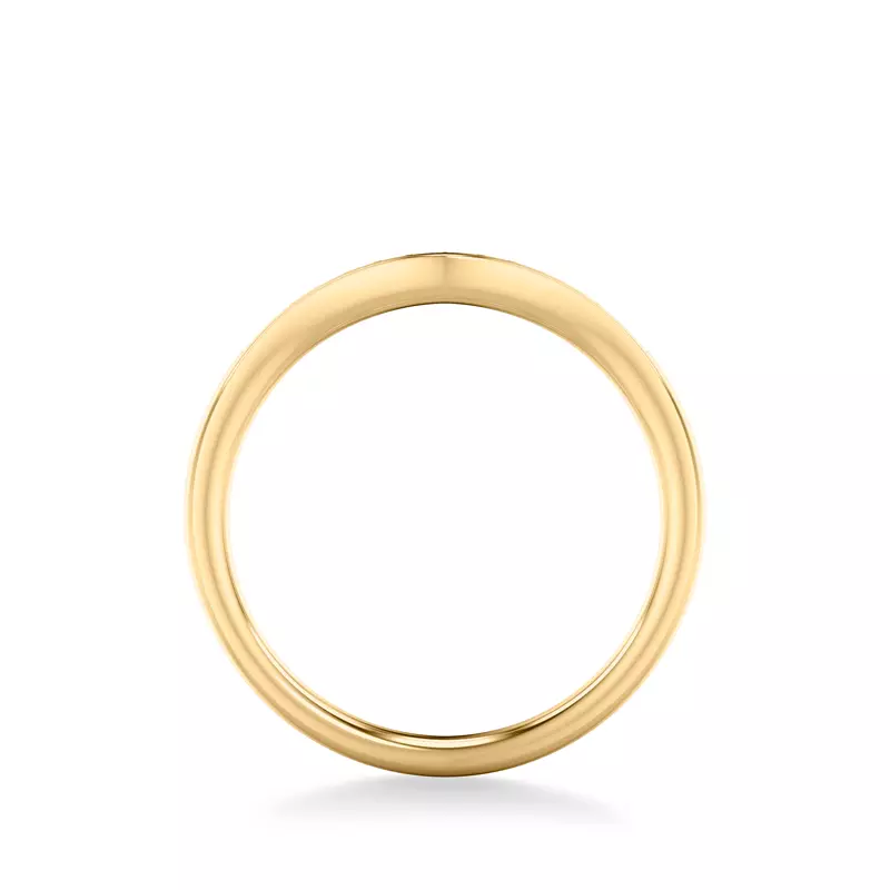 14K Yellow Gold Zelda Contoured Diamond Band