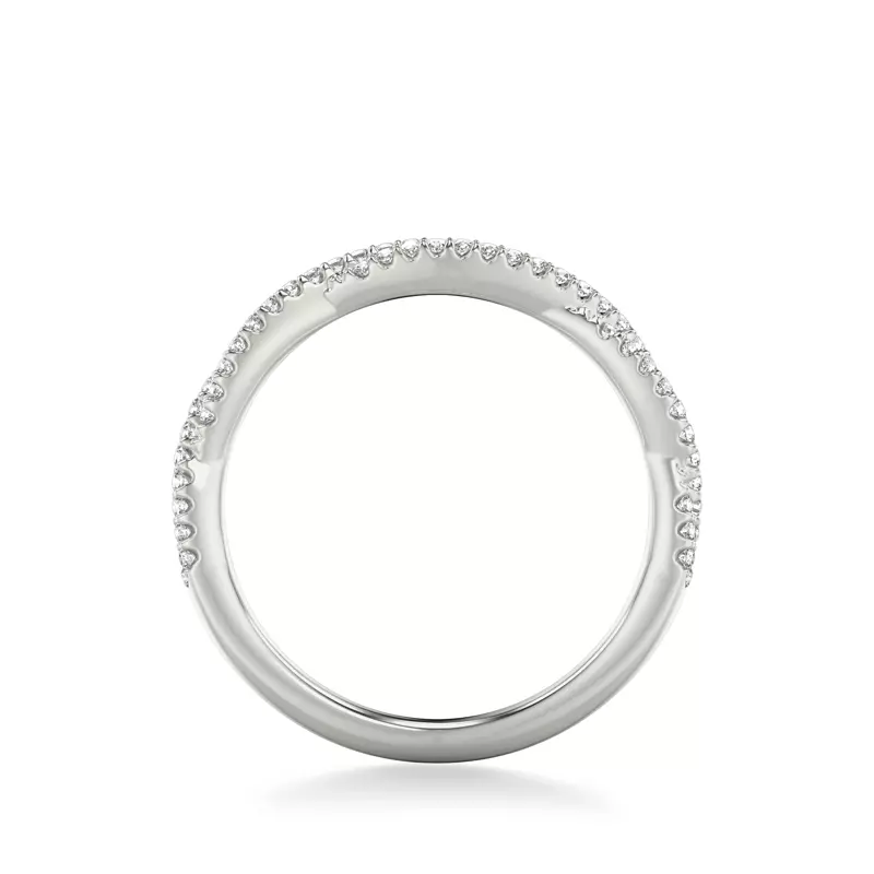 14K White Gold Laney Pave Twist Band